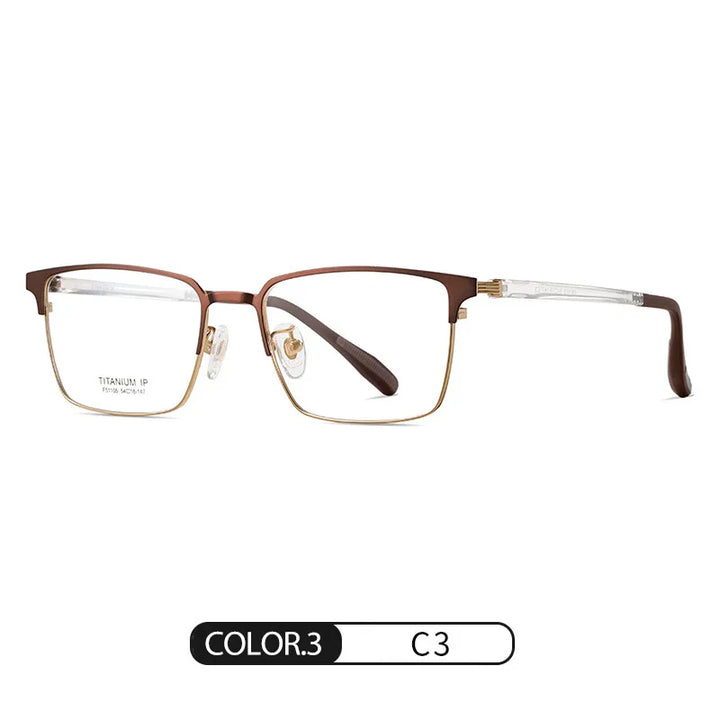 Reven Jate Unisex Full Rim Square Titanium Eyeglasses 51105