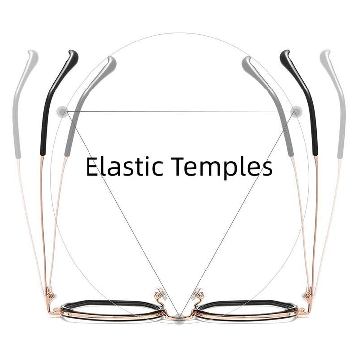 Yimaruili Unisex Full Rim Polygonal TR 90 Titanium Eyeglasses H2230h Full Rim Yimaruili Eyeglasses