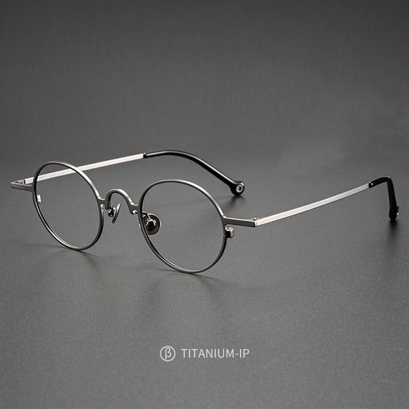 Kocolior Unisex Full Rim Round Titanium Eyeglasses K2480 Full Rim Kocolior