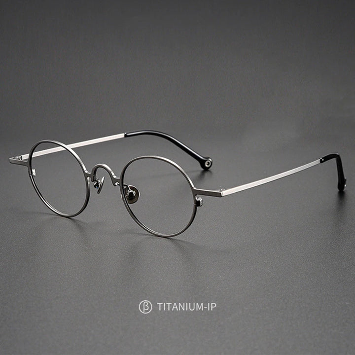 Kocolior Unisex Full Rim Round Titanium Eyeglasses K2480 Full Rim Kocolior