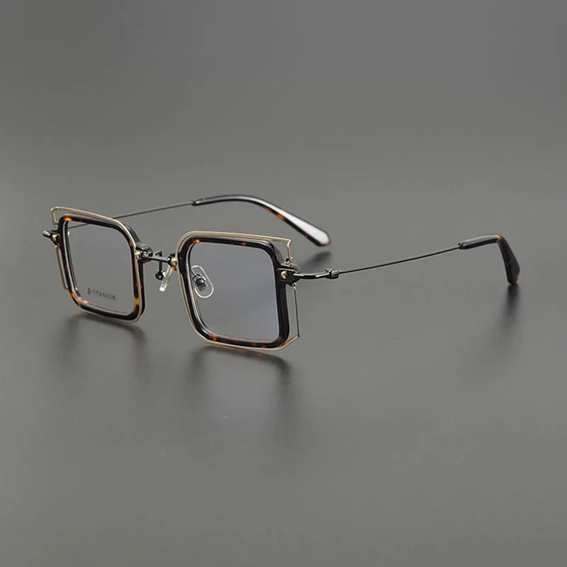Nobler Unisex Full Rim Square Titanium Acetate Eyeglasses H099 Full Rim Nobler C1