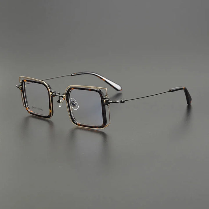 Nobler Unisex Full Rim Square Titanium Acetate Eyeglasses H099 Full Rim Nobler C1