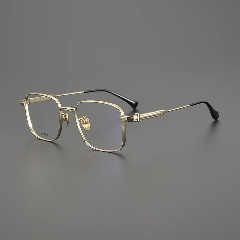 Gatenac Unisex Full Rim Big Square Titanium Eyeglasses Gxyj1569