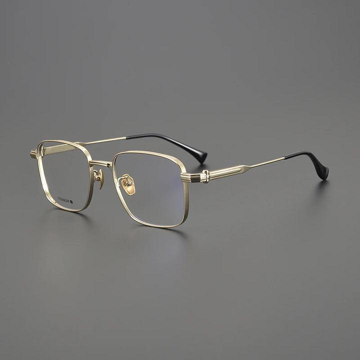 Gatenac Unisex Full Rim Big Square Titanium Eyeglasses Gxyj1569