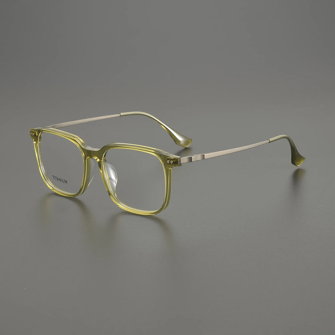 Nobler Unisex Full Rim Square Titanium Acetate Eyeglasses 396101