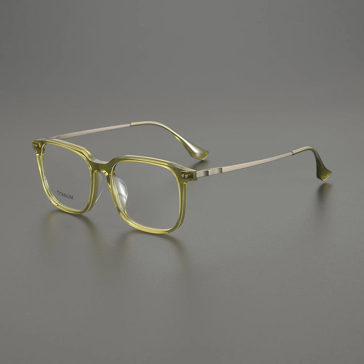 Nobler Unisex Full Rim Square Titanium Acetate Eyeglasses 396101