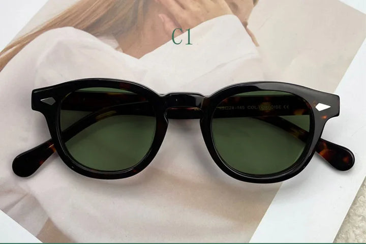 Yujo Women's Full Rim Oval Square Acetate Polarized Sunglasses Y4638 Sunglasses Yujo C1 CHINA