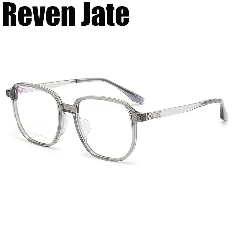 Reven Jate Unisex Full RIm Flat Top Round Acetate Eyeglasses 1133 Full Rim Reven Jate   