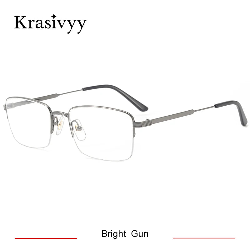 Krasivyy Women's Full Rim Square Polygon Titanium Eyeglasses 303480