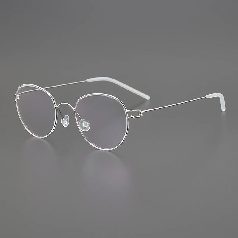 Black Mask Women's Full Rim Oval Screwless Titanium Eyeglasses 634134