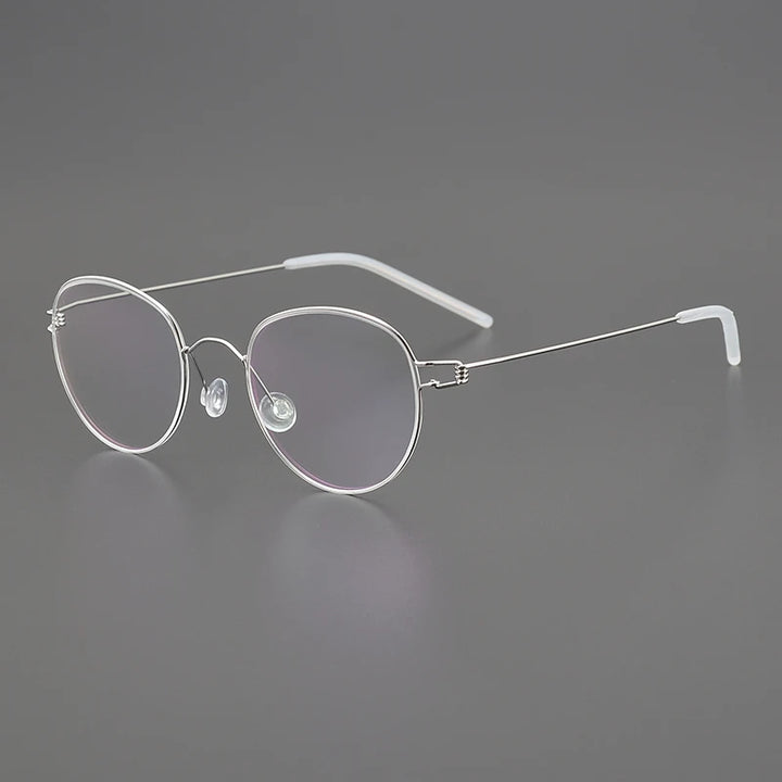 Black Mask Women's Full Rim Oval Screwless Titanium Eyeglasses 634134