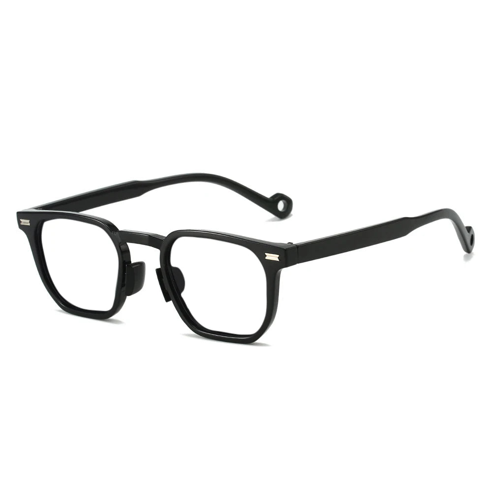 CCspace Unisex Full Rim Square Polycarbonate Reading Glasses R57195 Reading Glasses CCspace Black +25