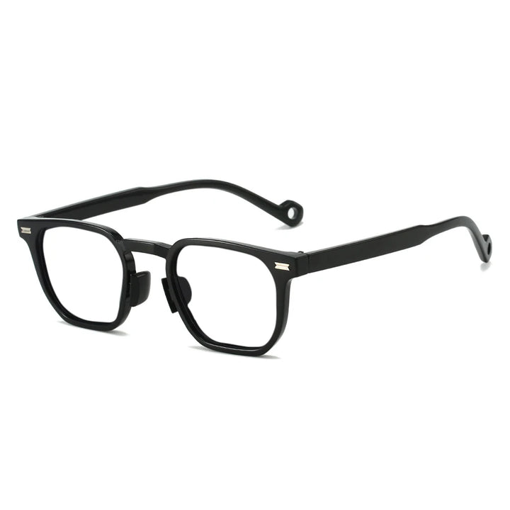 CCspace Unisex Full Rim Square Polycarbonate Reading Glasses R57195 Reading Glasses CCspace Black +25
