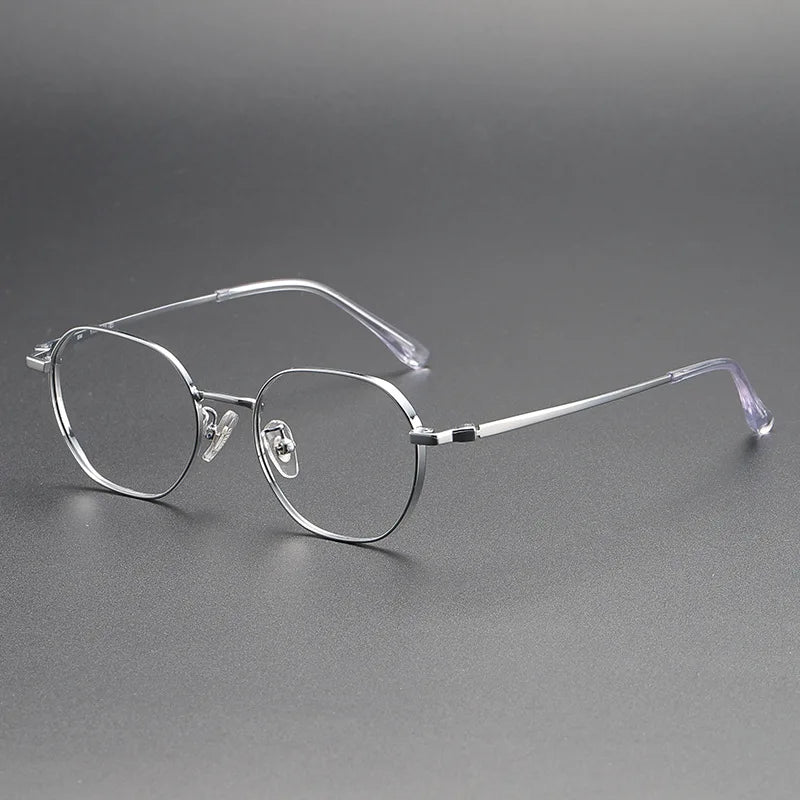 Momoja Women's Full Rim Polygonal Titanium Eyeglasses 124208