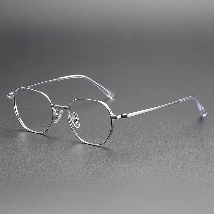 Momoja Women's Full Rim Polygonal Titanium Eyeglasses 124208