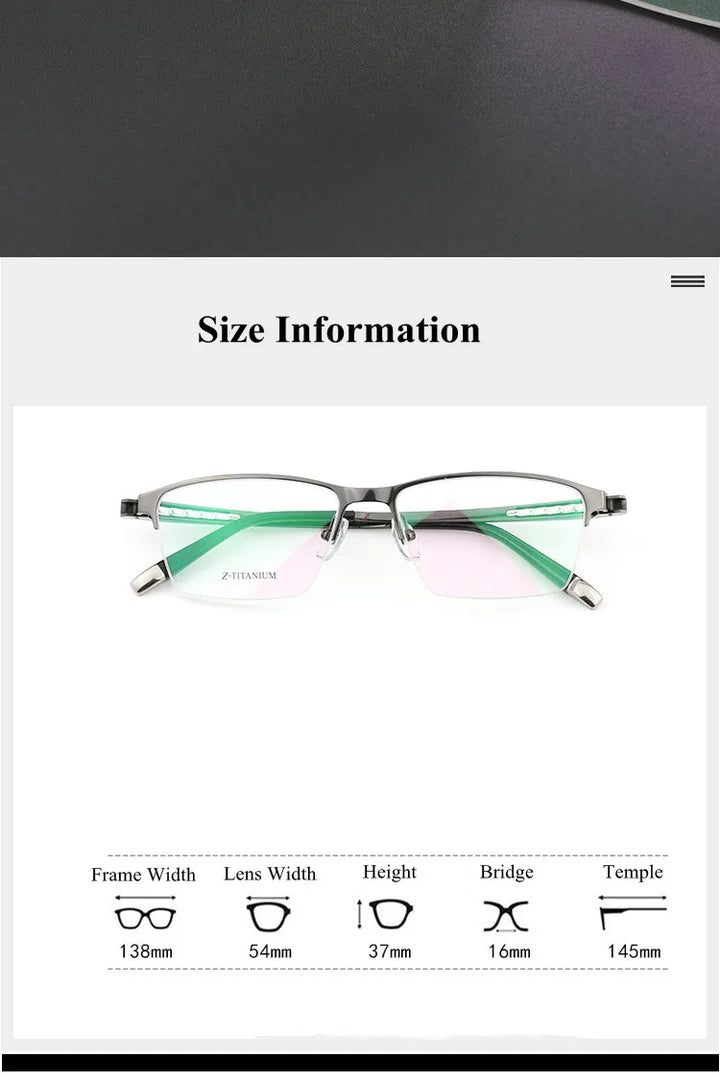 Chashma Women's Semi Rim Square Titanium Reading Glasses 27039 Reading Glasses Chashma