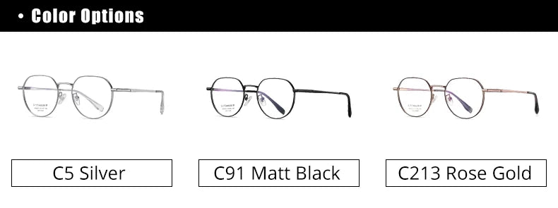 Ralferty Women's Full Rim Polygon Titanium Alloy Eyeglasses R6223 Full Rim Ralferty