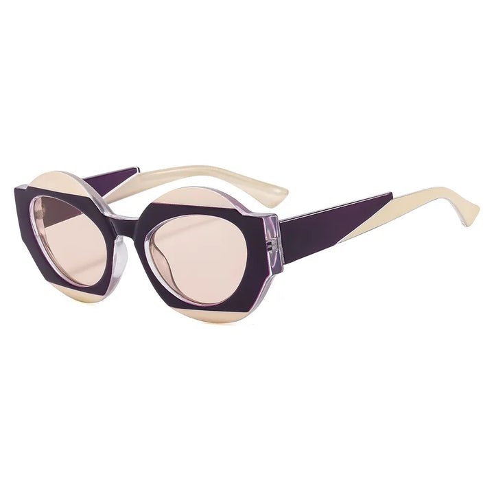 CCspace Unisex Full Rim Oval Resin Eyeglasses 56864 Full Rim CCspace C2BeigeChampagne