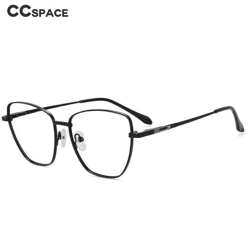 CCspace Unisex Full Rim Square Cat Eye Alloy Eyeglasses 55899 Full Rim CCspace