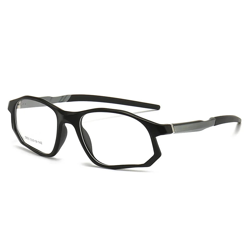 Yimaruili Unisex Full Rim Square Tr 90 Aluminum Sport Eyeglasses 5853