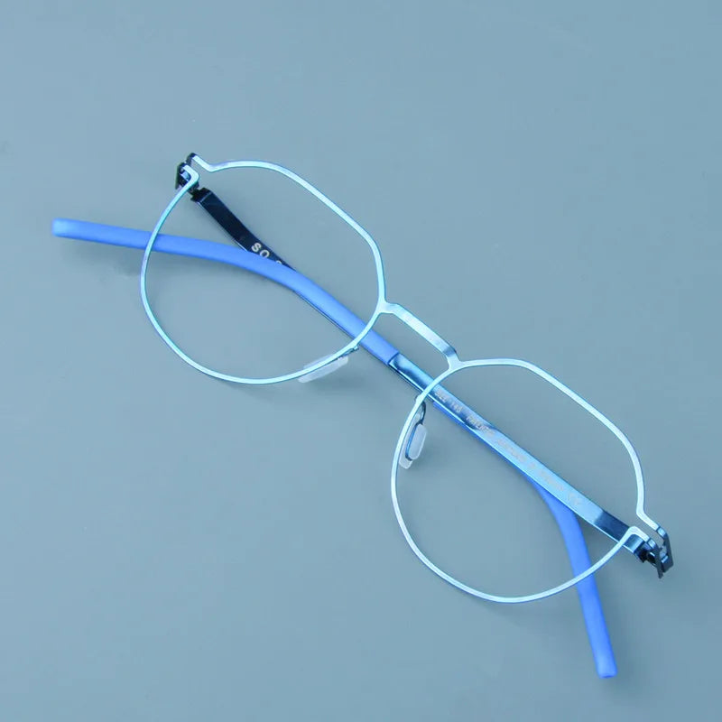 Aimee Women's Full Rim Flat Top Polygon Steel Eyeglasses 13649 Full Rim Aimee