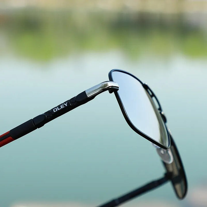 Oley Women's Full Rim Square Double Bridge Aluminum Magnesium Polarized Sunglasses Y7613 Sunglasses Oley