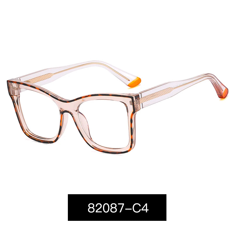 Handoer Women's Full Rim Square Cat Eye Tr 90 Alloy Eyeglasses 82087