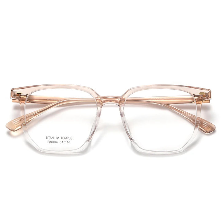 Reven Jate Unisex Full Rim Square Plastic Eyeglasses 8004 Full Rim Reven Jate