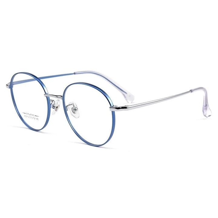 KatKani Unisex Full Rim Round Titanium Eyeglasses Ac019b Full Rim KatKani Eyeglasses   