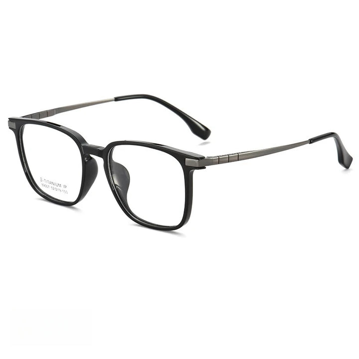Yimaruili Unisex Full Rim Square Tr 90 Titanium-Alloy Eyeglasses 89007