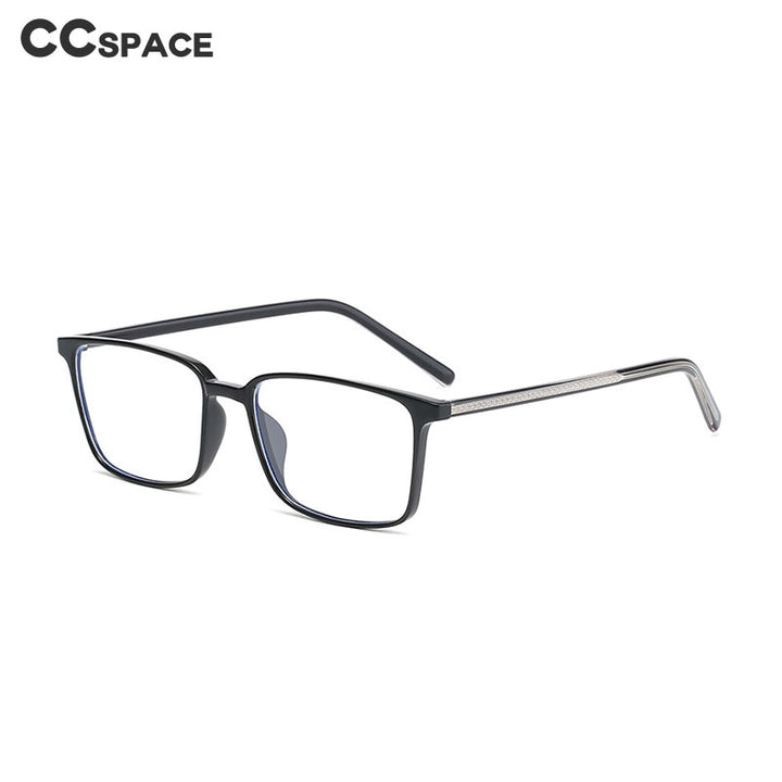 CCspace Unisex Full Rim Rectangle Square Tr 90 Titanium Eyeglasses 56335 Full Rim CCspace