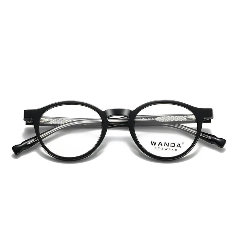 Reven Jate Women's Full Rim Round Tr 90 Alloy Eyeglasses 22245