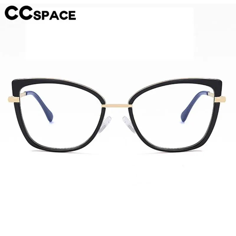 CCspace Women's Full RIm Square Tr 90 Titanium Eyeglasses 56966 Full Rim CCspace