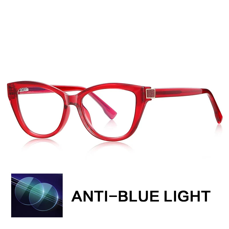 Gatenac Women's Full Rim Cat Eye Tr 90 Titanium Reading Glasses Gx2276