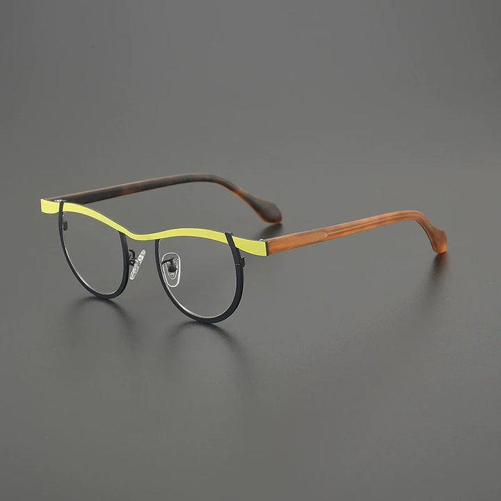 Gatenac Women's Full Rim Oval Acetate Titanium Eyeglasses G85884