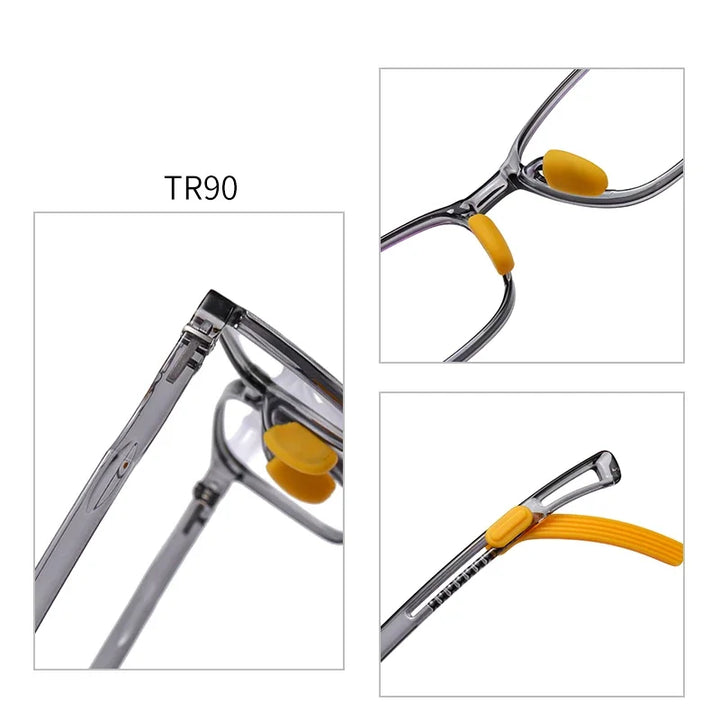 Vicky Youth Unisex Full Rim Square Tr 90 Titanium Eyeglasses 5109 Full Rim Vicky