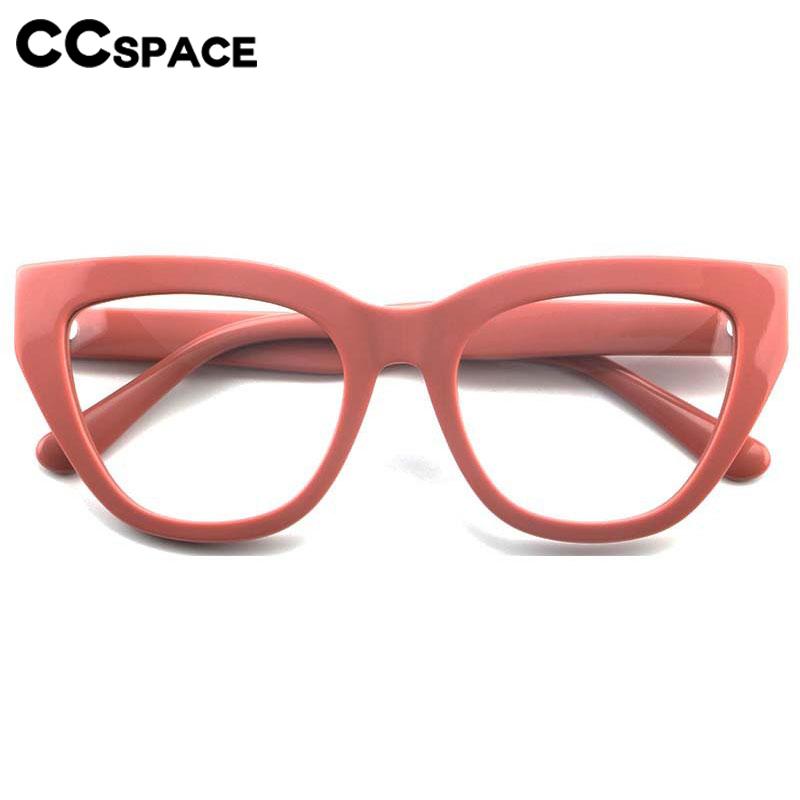 CCspace Unisex Full Rim Square Cat Eye Acetate Eyeglasses 56813 Full Rim CCspace
