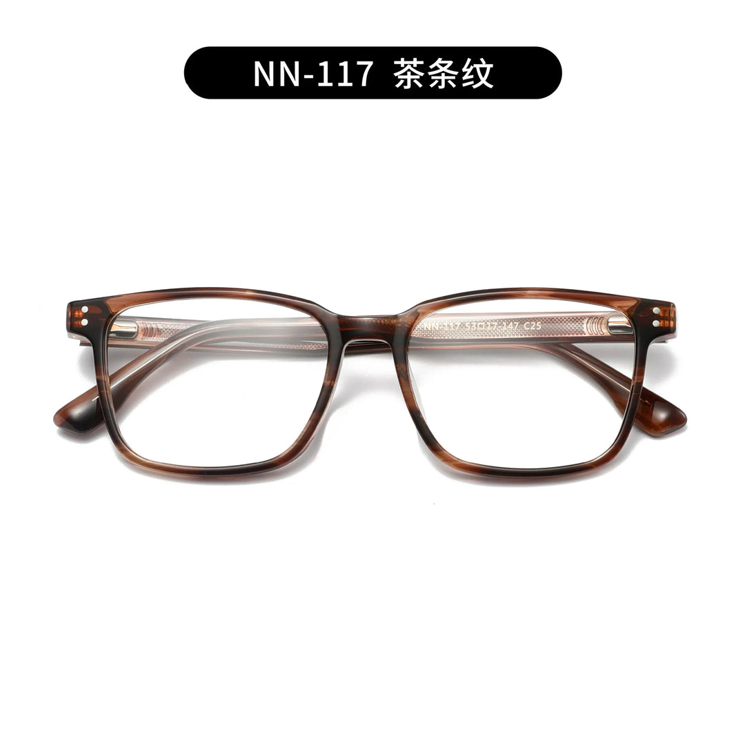 Nobler Unisex Full Rim Square Acetate Eyeglasses 74117 Full Rim Nobler C25