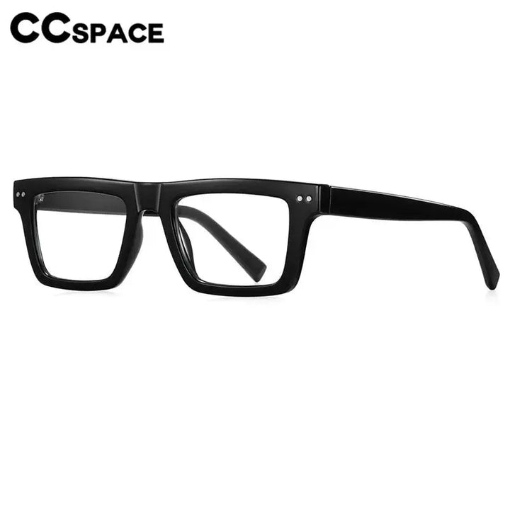 CCspace Unisex Full Rim Square Tr 90 Titanium Eyeglasses 57176 Full Rim CCspace