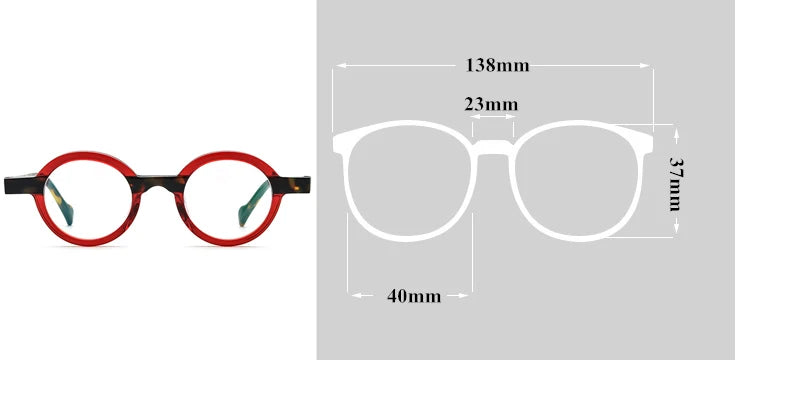 Black Mask Unisex Full Rim Small Round Acetate Eyeglasses 19231 Full Rim Black Mask