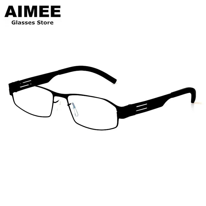 Aimee Women's Full Rim Irregular Square Steel Eyeglasses 84001