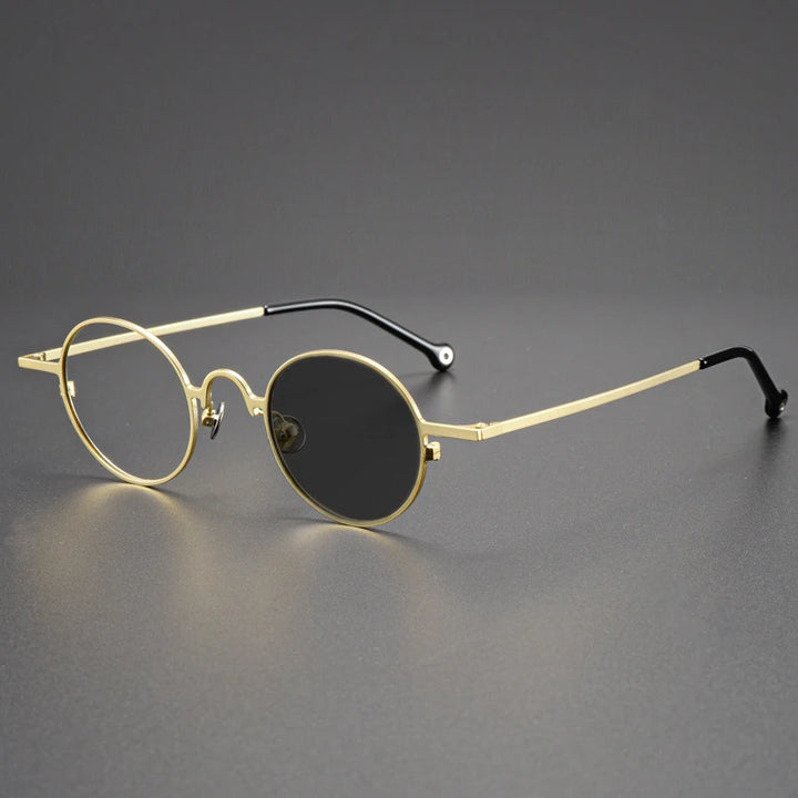 Kocolior Unisex Full Rim Small Round Titanium Hyperopic Reading Glasses K080 Reading Glasses Kocolior