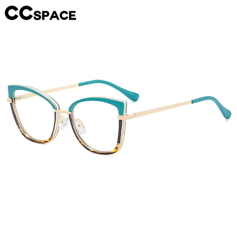 CCspace Women's Full RIm Square Tr 90 Titanium Eyeglasses 56966 Full Rim CCspace