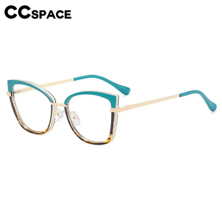 CCspace Women's Full RIm Square Tr 90 Titanium Eyeglasses 56966 Full Rim CCspace