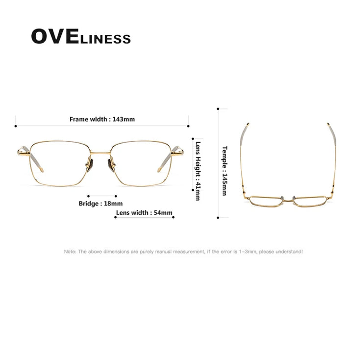 Oveliness Unisex Full Rim Square Titanium Eyeglasses 4118 Full Rim Oveliness