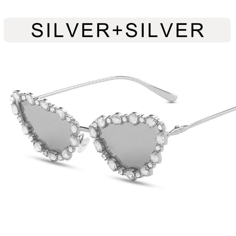 CCspace Women's Full Rim Triangle Cat Eye Alloy UV400 Sunglasses 56219 Sunglasses CCspace Sunglasses Grey