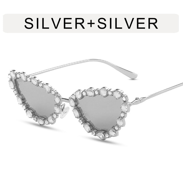 CCspace Women's Full Rim Triangle Cat Eye Alloy UV400 Sunglasses 56219 Sunglasses CCspace Sunglasses Grey