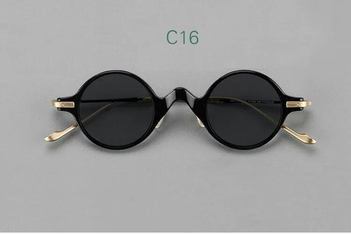 Yujo Unisex Full Rim Round Titanium Acetate Polarized Sunglasses 4128B Full Rim Yujo C16 China