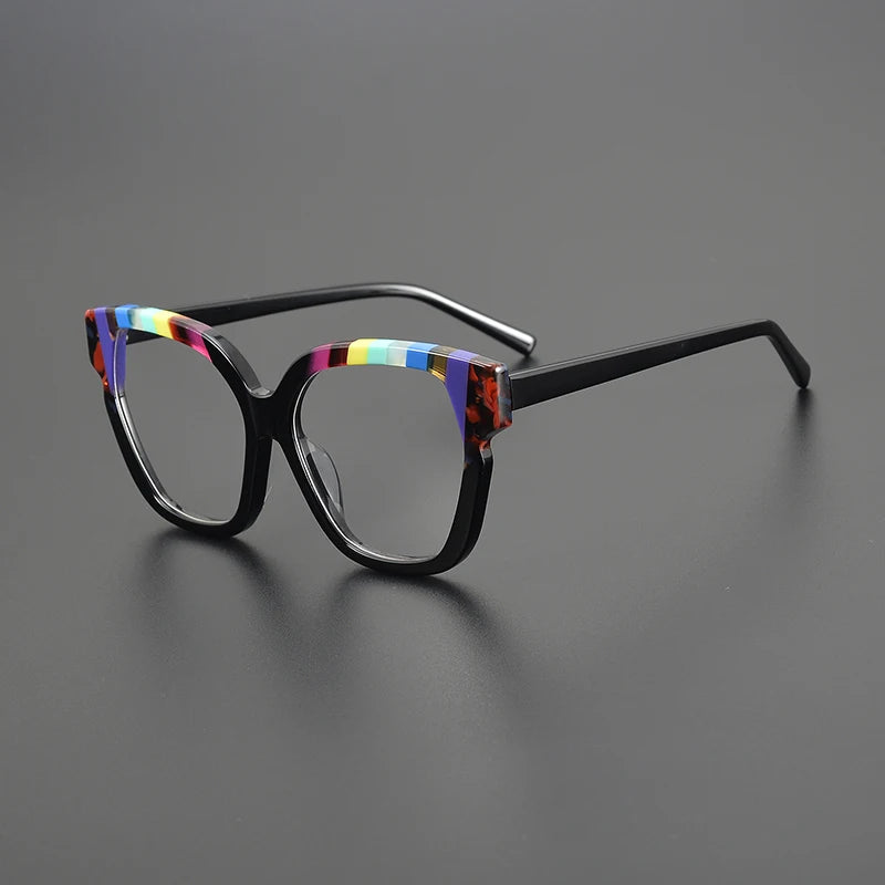 Nobler Unisex Full Rim Cat Eye Acetate Eyeglasses 19340 Full Rim Nobler C2