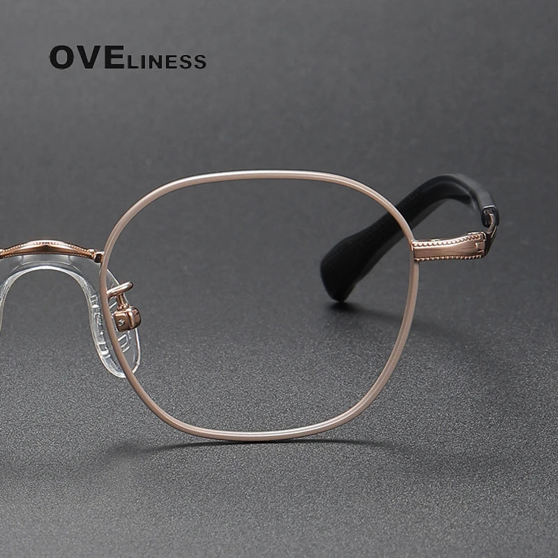 Oveliness Unisex Youth's Full Rim Polygon Titanium Eyeglasses O80941 Full Rim Oveliness